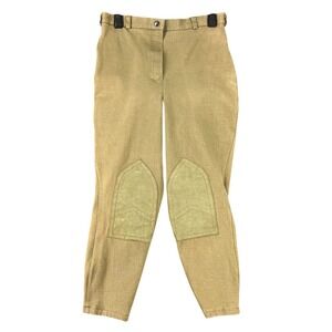 On Course Vintage Y2K Equestrian Breeches Pants Women 32 Knee Patch Riding